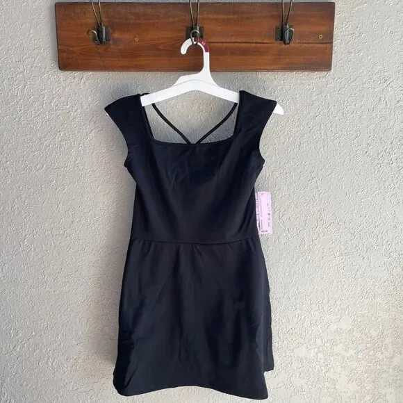 Wild Fable XS Cap Short Sleeve cross Women's Black Dress - Picture 2 of 5